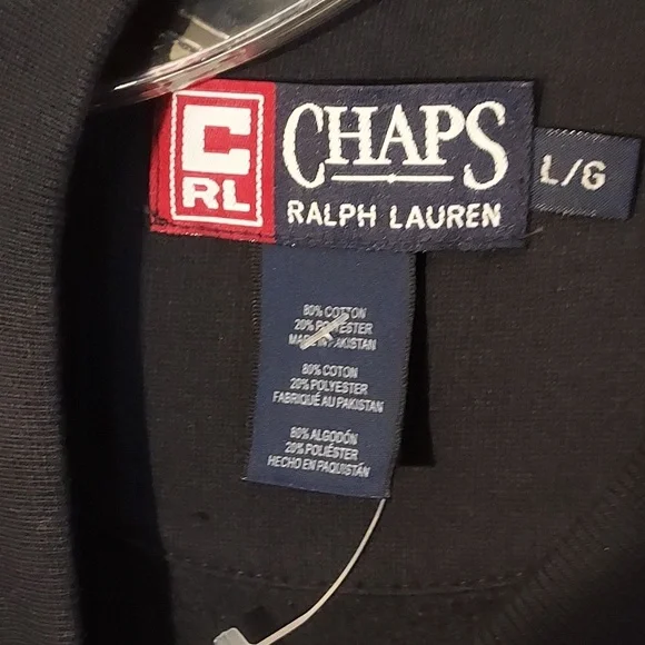 Vintage RL CHAPS Sz L Navy sweat shirt - Picture 7 of 10